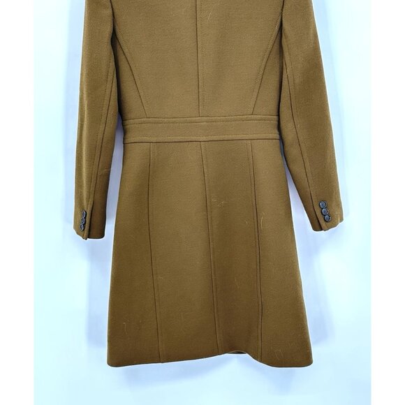 J CREW car coat dark brown italian wool 00P outerwear knee length preppy - Picture 8 of 13